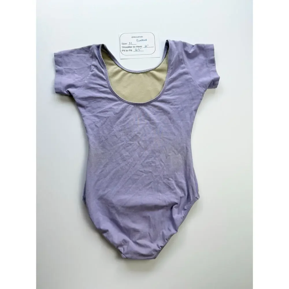 Eurotard Girls Lavender Cotton Leotard Size M Dance Ballet